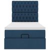 vidaXL ottomani voodi madratsita ja LED, sinine, 90x200 cm, kangas