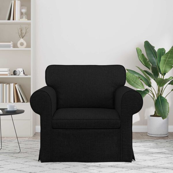 vidaXL Diivan 60cm Must Metall