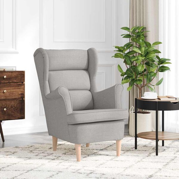 vidaXL tugitool, pilvehall, 74x84x100 cm, kangas