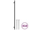 vidaXL kapi k&auml;epidemed 10 tk, must, 480 mm, roostevaba teras