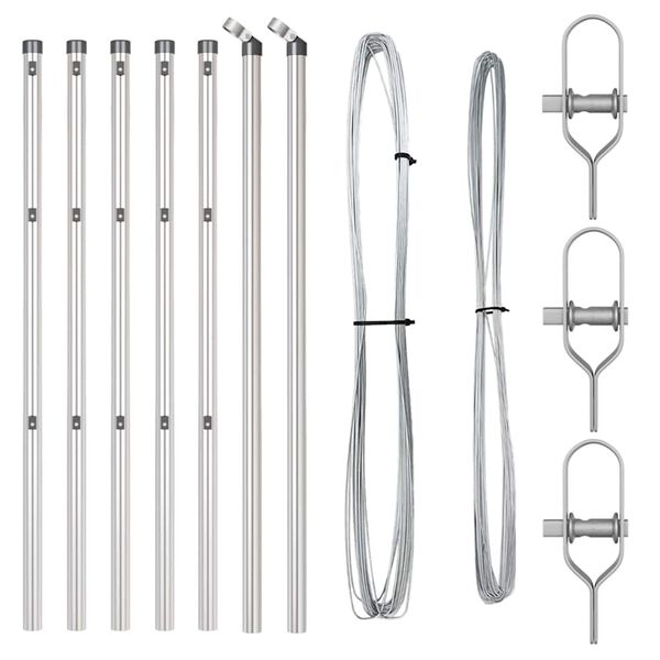 vidaXL Aiapost 7 pcs H&otilde;bedane Teras