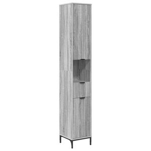 vidaXL Vannitoa kapp Hall Sonoma 31,5 x 33 x 190 cm Tehispuit & Metall