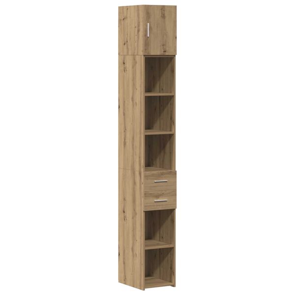 vidaXL Slim Storage Cabinet käsitöötamm 30 x 42.5 x 225 cm Tehispuit