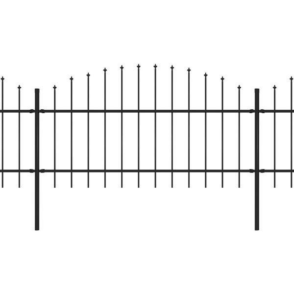 vidaXL aiapiire odaotsaga, terasest, 1603,5 x 125 cm, must