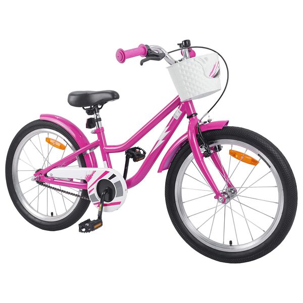 vidaXL Laste Bike 18 Tolli 5-7 aastastele Tumepink