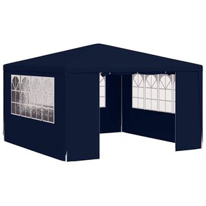 vidaXL professionaalne peotelk k&uuml;lgseintega, 4 x 4 m, sinine 90 g/m&sup2;