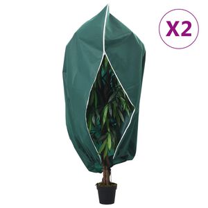 vidaXL lukuga taime fliiskatted 2 tk, 70 g/m&sup2;, 1 x 1,55 m