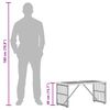 vidaXL V&auml;li Laua Must 80 x 40 x 40 cm Terase ja pol&uuml; rattan