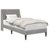 vidaXL Voodi raam peaga Helehall 90 x 200 cm Samet