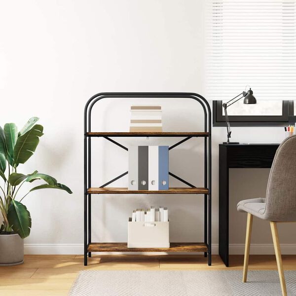 vidaXL Raamatukapp Suitsetatud tamm 80 x 30 x 109 cm Tehispuit