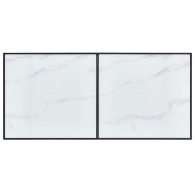 vidaXL söögilaud, valge, 160 x 80 x 75 cm, karastatud klaas
