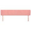 vidaXL voodipeats servadega, roosa, 203x23x78/88 cm, samet