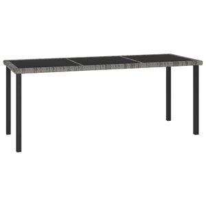 vidaXL aia s&ouml;&ouml;gilaud, hall, 180 x 70 x 73 cm, pol&uuml;rotang