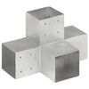 vidaXL posti&uuml;hendus X-kujuline, tsingitud metall, 101 x 101 mm