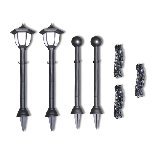Kettaed koos päikeselampidega ja kahe postiga