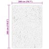 vidaXL vaip HUARTE, l&uuml;hikese narmaga, pestav, kreemjas, 200x280 cm