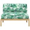 vidaXL Diivanikomplekt Lehe muster 120 x 92 x 69 cm Tugev akatsiapuu