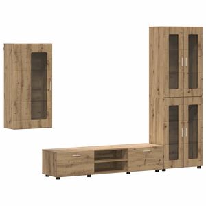 vidaXL Telerikapi komplekt sahtliga FLORIN 3 pcs K&auml;sit&ouml;&ouml;puu Tehispuit