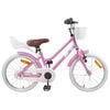 vidaXL Laste Bike 18 Tolli 5-7 aastastele Hele roosa