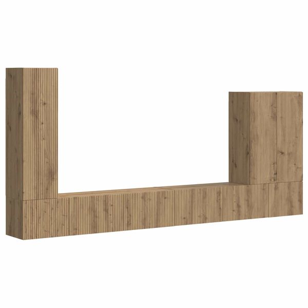 vidaXL TV seinakapikomplekt Seinale kinnitatav 6 pcs K&auml;sit&ouml;&ouml;puu