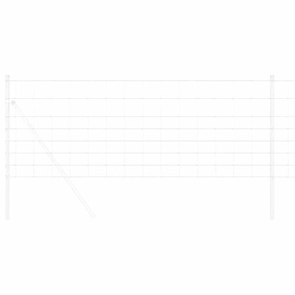vidaXL Karjamaa-aed Hõbedane 25 x 0,8 m Tsingitud teras