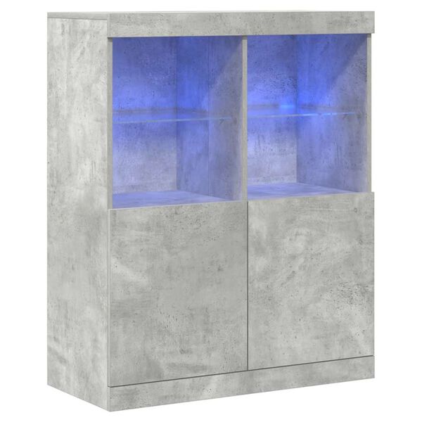 vidaXL puhvetkapp, betoonhall, 81x37x100 cm, tehispuit