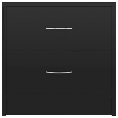 vidaXL öökapid 2 tk, kõrgläikega must, 40 x 30 x 40 cm, puitlaastplaat