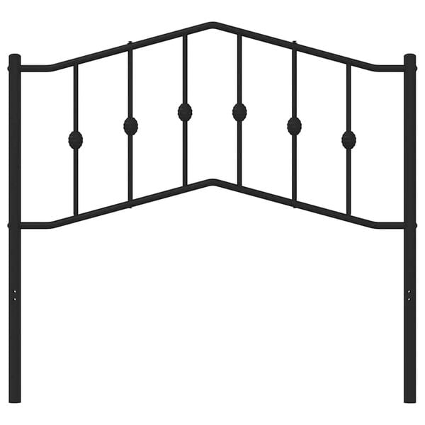 vidaXL metallist vahetatav voodipeats, must, 100 cm