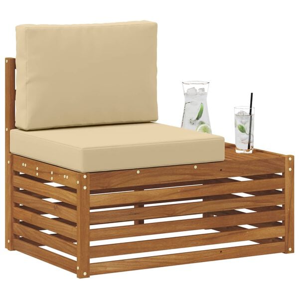 vidaXL V&auml;lim&ouml;&ouml;bel L&otilde;pu Diivan padjaga Neutraalne 91 x 63 x 73 cm