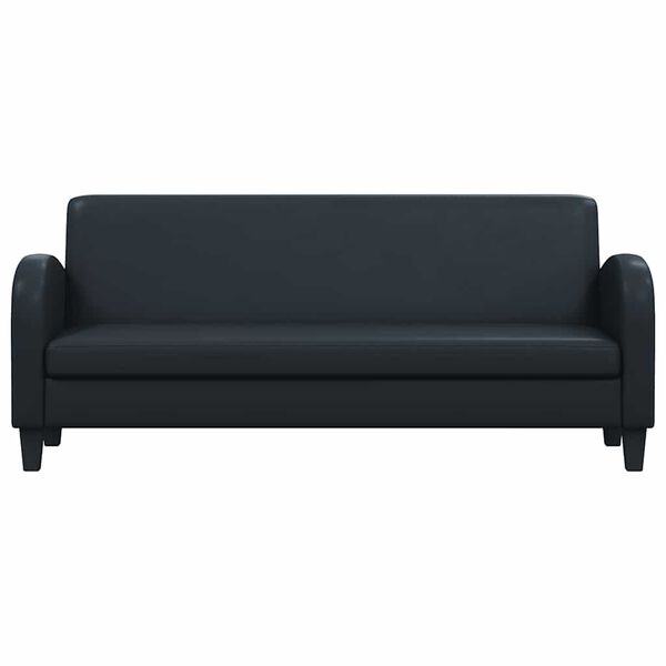 vidaXL diivanikomplekt, 2 osa, kunstnahk, must