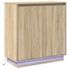vidaXL LED Kummuti Sonoma tamm 71 x 34,5 x 75 cm Tehispuit
