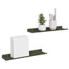 vidaXL Ujuv riiul 2 pcs K&uuml;pset roheline 40 x 9 x 2,5 cm Teras