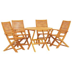 vidaXL Aia s&ouml;&ouml;gilaudade komplekt 5 pcs Pruun Tugev akatsiapuu