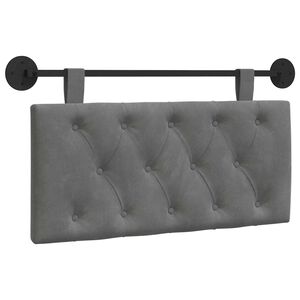 vidaXL Rippuv voodipeats LED-valgustusega Tumehall Samet