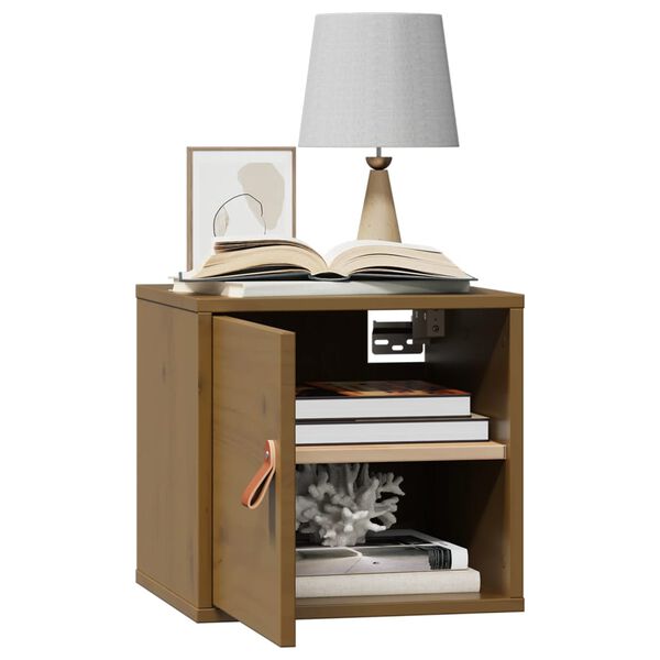 vidaXL seinakapid 2 tk, meepruun, 31,5 x 30 x 30 cm, männipuit