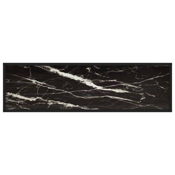vidaXL konsoollaud, must, 120 x 35 x 75 cm, karastatud klaas