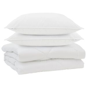 vidaXL Suletekk padjaga 3 pcs Valge Mikrofiiber