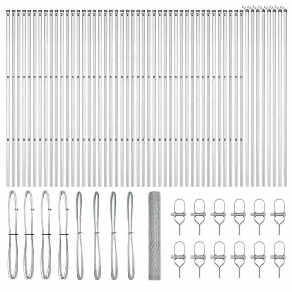 vidaXL Aiapost H&otilde;bedane 100 x 1 m (25 mm v&otilde;rk) Teras