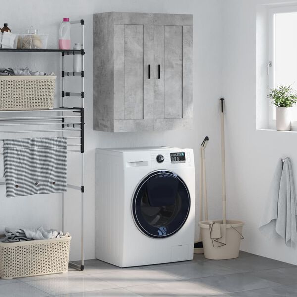 vidaXL seinakapp, betoonhall, 69,5 x 34 x 90 cm, tehispuit