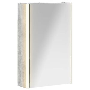 vidaXL Vannitoa peeglikapp Betoonhall 33 x 11,5 x 50 cm Tehispuit