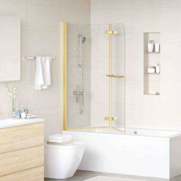 vidaXL volditav dušinurk kahe paneeliga, ESG, 120 x 140 cm