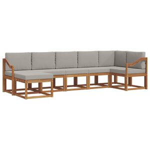 vidaXL V&auml;li diivanikomplekt padjaga 7 pcs Looduslik ja Hele Hall