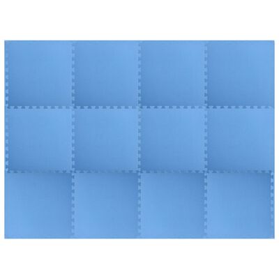 vidaXL põrandamatid 12 tk 4,32 ㎡ EVA-vaht, sinine