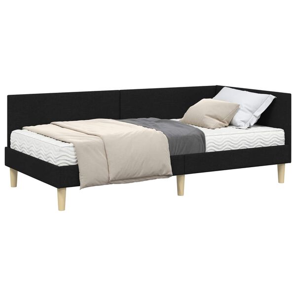 vidaXL Nurgavoodi raam koos madratsiga Muu peaga 2 pcs Roheline kangas