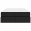 vidaXL Voodi hoiukohaga ja madratsiga Must 120 x 200 cm Polüester