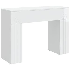 vidaXL Kohvilaud K&otilde;rgl&auml;ikega valge 102 x 35 x 75 cm Tehispuit