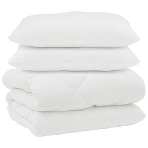 vidaXL Tek padjadega padjaga 3 pcs Valge Mikrofiber ja allahindlused