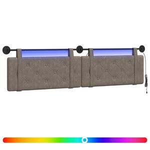 vidaXL Rippuv voodipeats LED-valgustusega Hall Antiik PU