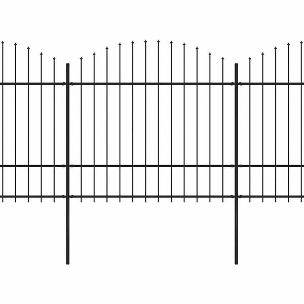 vidaXL aiapiire odaotsaga, terasest, 1070 x 175 cm, must