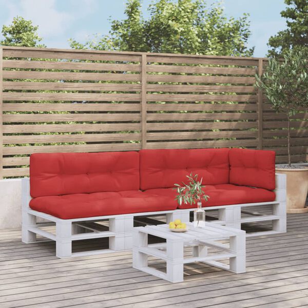 vidaXL euroaluse istmepadjad, 5 tk, punane, kangas